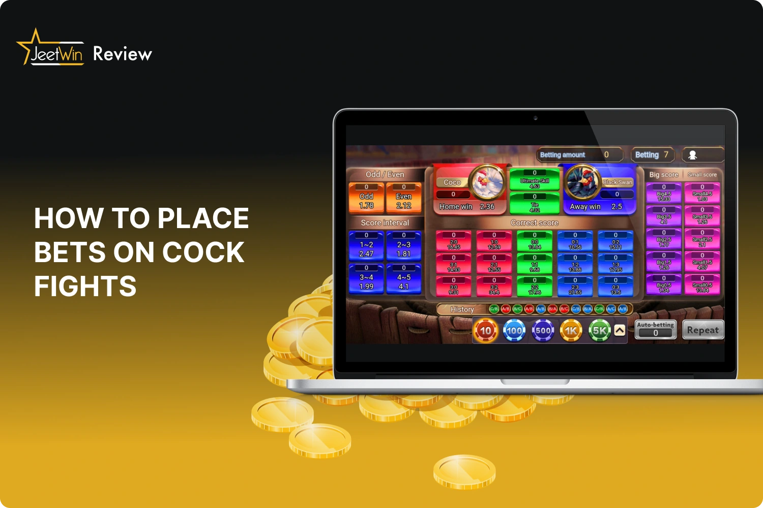 In order to place bets on cock fights online at Jeetwin users in India need to follow a few simple steps