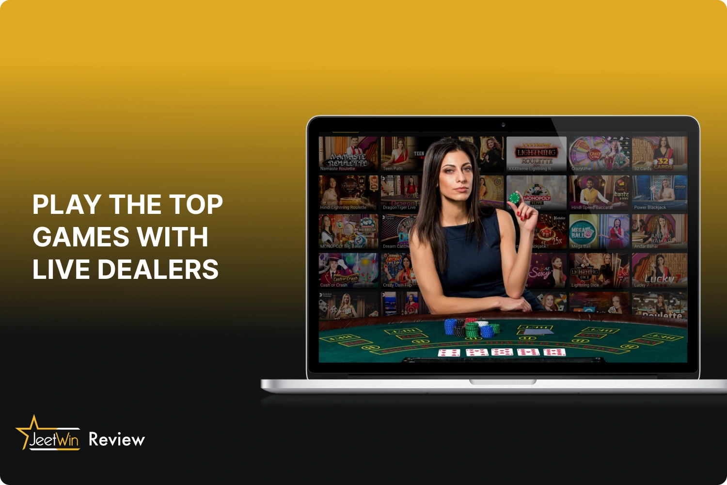Jeetwin online casino offers users from India to play the top games with live dealers